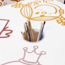 Table avec pot crayon Monsieur Madame - Home Deco Kids