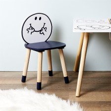 Chaise enfant Monsieur Heureux Bleu - Home Deco Kids