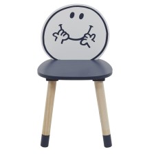 Chaise enfant Monsieur Heureux Bleu - Home Deco Kids