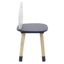 Chaise enfant Monsieur Heureux Bleu - Home Deco Kids