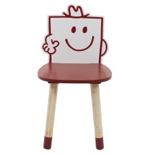 Chaise enfant Monsieur Costaud Rouge - Home Deco Kids