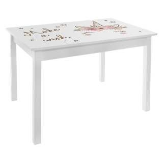Table Print blanche chambre fille Atmosphera