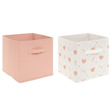 Set de 2 bacs rangements enfant Cœur - Atmosphera For Kids Set de 2 bacs rangements enfant Cœur - Atmosphera For Kids