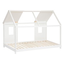 Ensemble Lit cabane fenêtre + Matelas 90x190 - Atmosphera For Kids