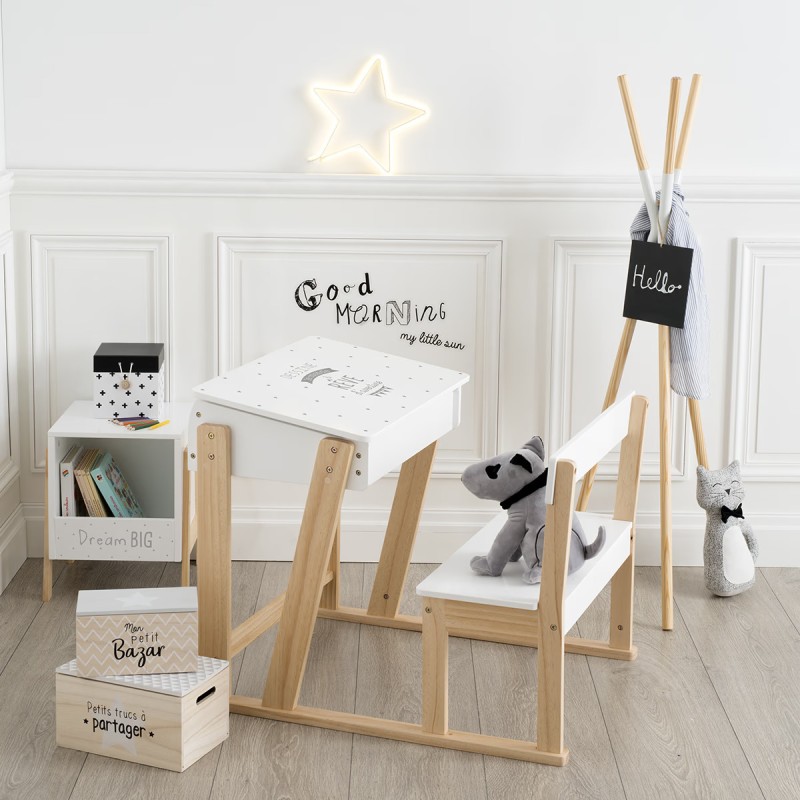 Atmosphera Bureau enfant TIBO coloris blanc - 4MURS