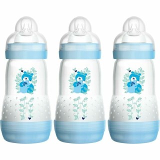 Lot de 3 Biberons 260ml Bleu - Mam