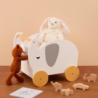Chariot éléphant Blanc - Atmosphera For Kids
