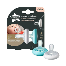 Lot de 2 sucettes 0-6 mois - Tommee Tippee Lot de 2 sucettes 0-6 mois - Tommee Tippee