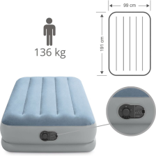 Matelas Airbed comfort fiber éléctrique 1 pl - Intex