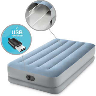 Matelas Airbed comfort fibe electrique 1 pl Intex