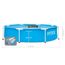 Piscine tubulaire Rond 244 x 51 - Intex