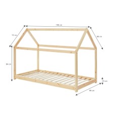 Lit Cabane Royaume Des Rêves Beige 90x190 cm - Laïba Kids