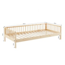 Lit Enfant Nid Douillet Pin Massif Beige 90x190 - Laïba Kids