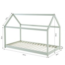 Lit Cabane Royaume Des Rêves 90x190 cm Vert - Laïba Kids