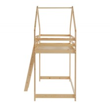 Lit cabane mezzanine Jardin des Petits Dormeurs Beige 90x190 - Laïba Kids