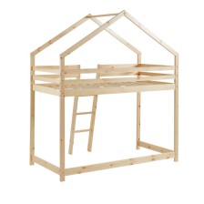 Lit cabane mezzanine Jardin des Petits Dormeurs Beige 90x190 - Laïba Kids