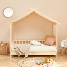 Lit Enfant Tente Des Étoiles Beige 70x140 Sommier Inclus - Laïba Kids