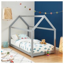 Lit Cabane Royaume Des Rêves Gris 90x190 cm - Laïba Kids