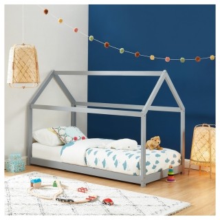 Lit Cabane Royaume Des Rêves Gris 90x190 cm - Laïba Kids