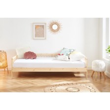 Ensemble Lit Nid Douillet Beige 90x190 + Matelas enfant Lune 90x190 - Laïba Kids