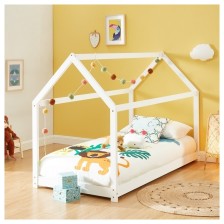 Lit Cabane des Rêveries Blanc 70x140 Sommier Inclus - Laïba Kids