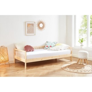 Lit Enfant Nid Douillet Pin Massif Beige 70x140 - Laïba Kids