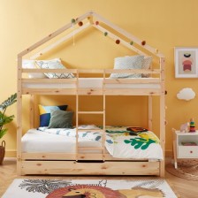 Ensemble Lit Bureau Blanc 90x190 + Matelas enfant 90x190 - Laïba Kids