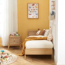 Lit enfant Refuge Magique cannage rotin Beige 70x140 - Laïba Kids