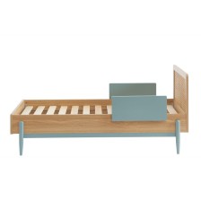 Lit enfant Refuge Magique cannage rotin Bleu 70x140 - Laïba Kids