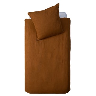 Parure De Lit Gaze Coton Marron 140x200 - Atmosphera For Kids