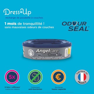 Lot de 9 recharges octogonales Angelcare + 72 lingettes Biolane