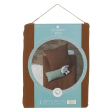 Parure De Lit Gaze Coton Marron 140x200 - Atmosphera For Kids