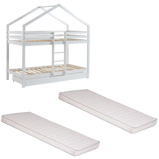 Lit tente 90x190 en bois sans matelas Atmosphera - Le dépôt Bailleul