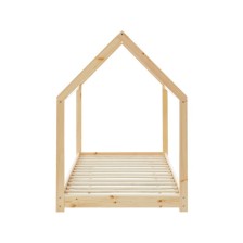 Lit Cabane des Rêveries Beige 70x140 Sommier Inclus - Laïba Kids