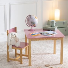 Table enfant carré Classic Rose Atmosphera - Atmosphera For Kids