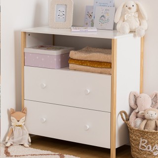 Commode en bois Kima Blanc - Atmosphera For Kids