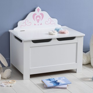 Coffre couronne princesse Blanc - Atmosphera For Kids