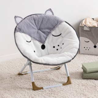 Fauteuil pliant Renard Gris - Atmosphera For Kids