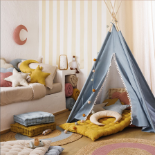 Tipi enfant Wapi Bleu Gris - Atmosphera For Kids