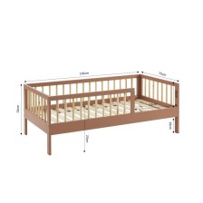 Lit Enfant Luna 70x140 Sommier Inclus Terracotta - Laïba Kids