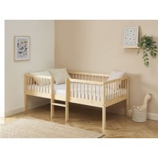 Lit Enfant surélevé Petit Nestor 90x190 Beige - Laïba Kids