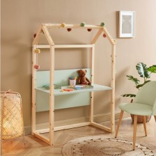 Bureau Enfant Cabane Évolutif Vert - Laïba Kids