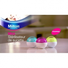 Milton Mini stérilisateur de sucette Bleu + 10 mini comprimés