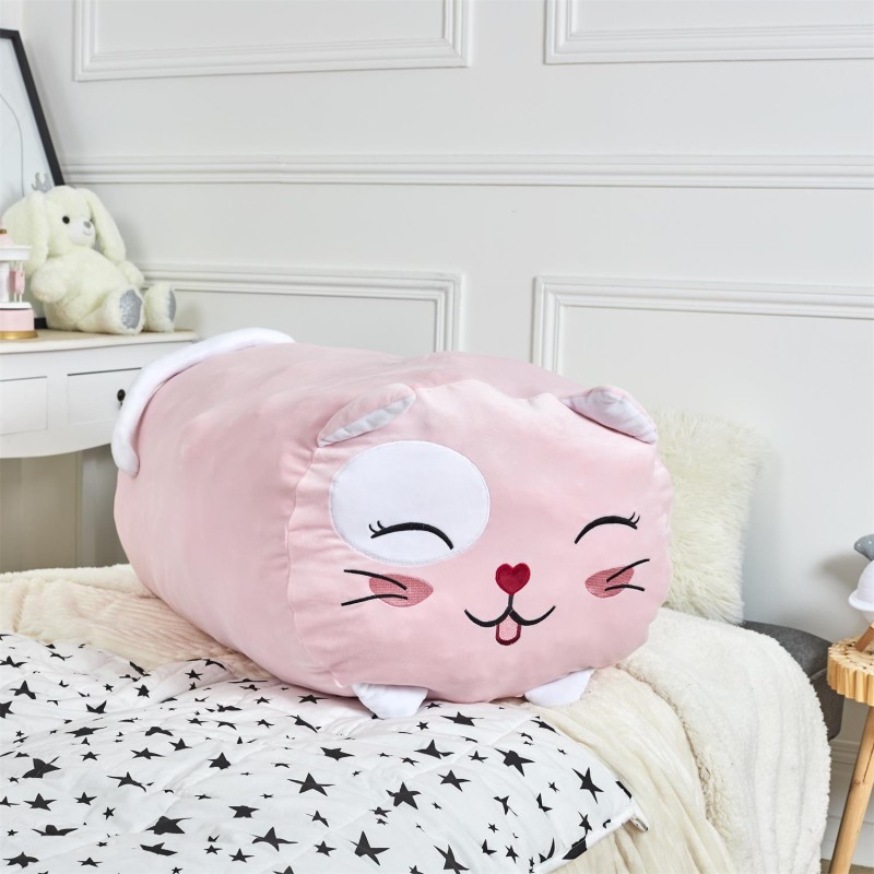 19€91 sur Coussin en peluche mignon chat 50cm pour enfants - Rose - Achat &  prix