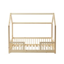 Lit cabane avec barrières Explorateur Beige 70x140 - Laïba Kids Lit cabane avec barrières Explorateur Beige 70x140 - Laïba Kids