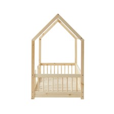 Lit cabane avec barrières Explorateur Beige 70x140 - Laïba Kids Lit cabane avec barrières Explorateur Beige 70x140 - Laïba Kids