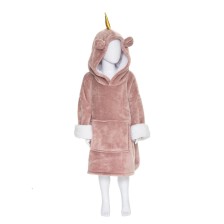 Plaid à capuche Licorne Rose 3-10 ans - Atmosphera