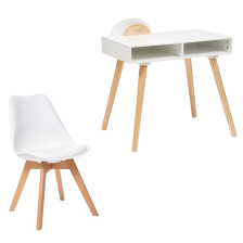 Ensemble Bureau primaire Galip avec la chaise Blanc - Atmosphera For Kids