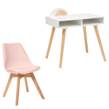 Ensemble Bureau primaire Galip avec la chaise Rose - Atmosphera For Kids