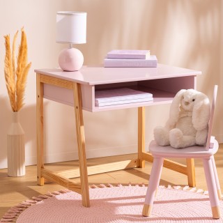 Bureau enfant maternelle en bois Rose - Atmosphera For Kids